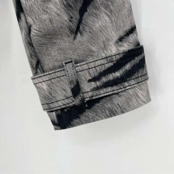 White House Black Market Jacket Womens Size 14 Black & Gray Zebra Print Moto NWT - Picture 7 of 16